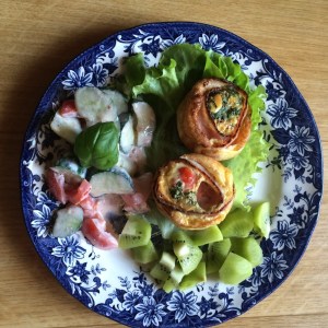 peekon, muna, tomat, kurk kiivi