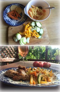 kana ja köögiviljad